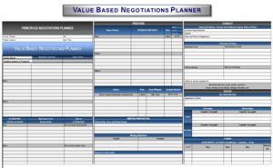 Value Based Negotiations Planner by Arlene Johnson